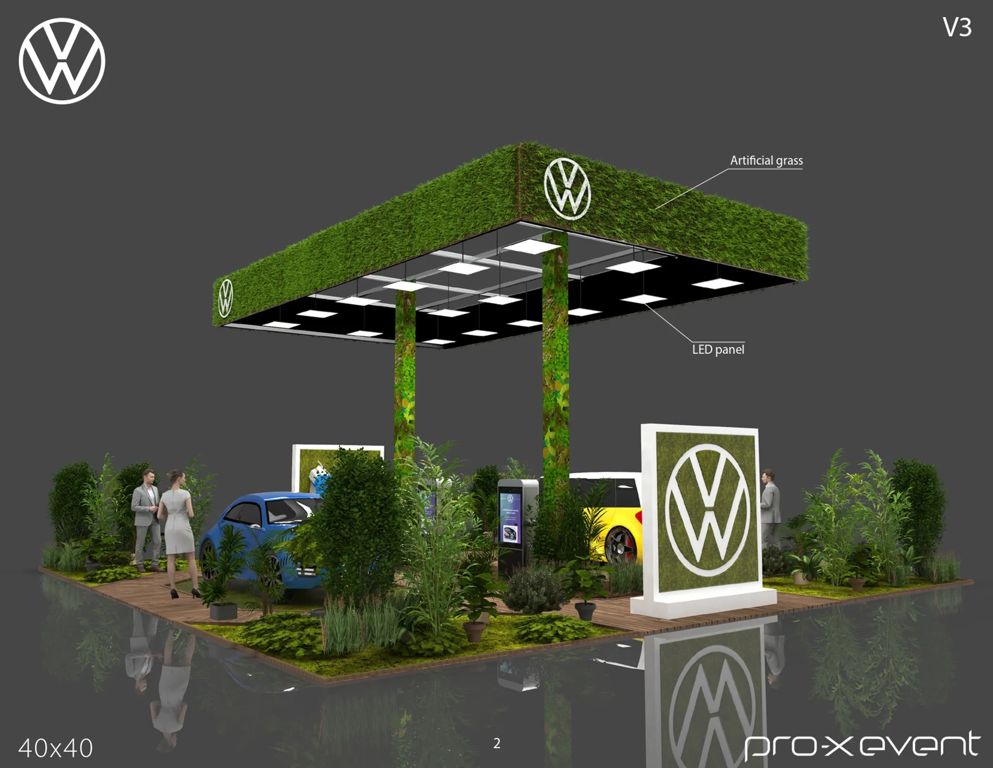 40x40 Île booth design by Pro-X Exhibits